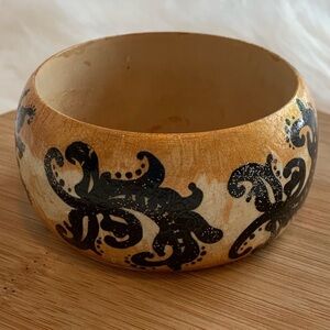 EUC Black & Tan Wooden Boho Bracelet